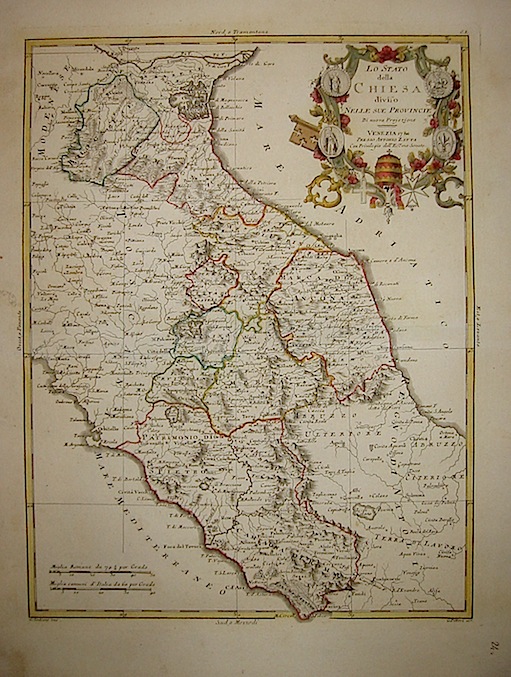 Zatta Antonio (1722-1804) Lo Stato della Chiesa diviso nelle sue provincie 1782 Venezia 